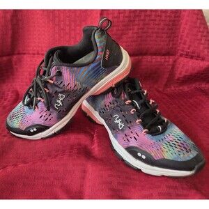 Women's Ryka Vivid RZX Lightweight Training Shoes Black Multi 6.5W